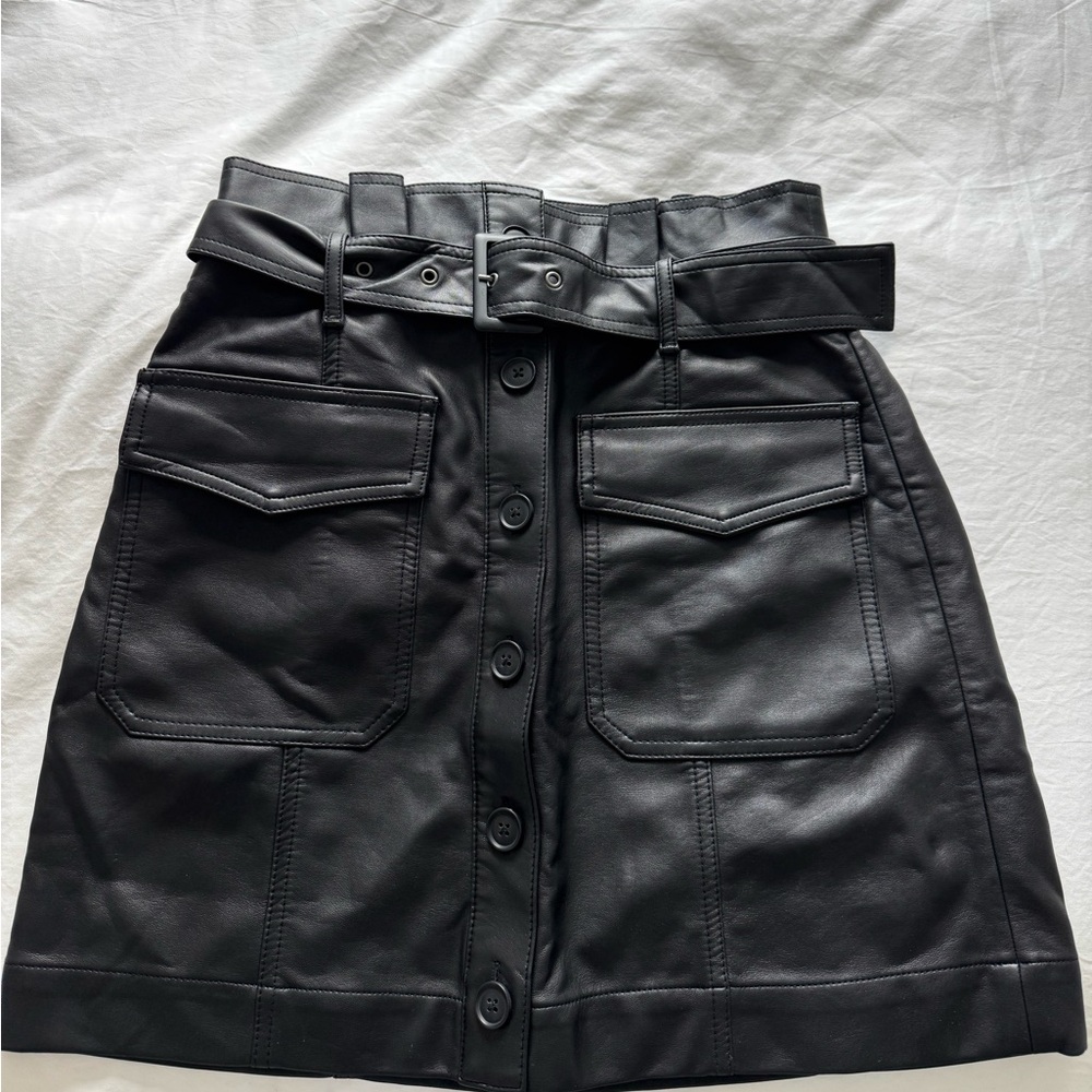 Banana Republic Dark Leather Skirt
